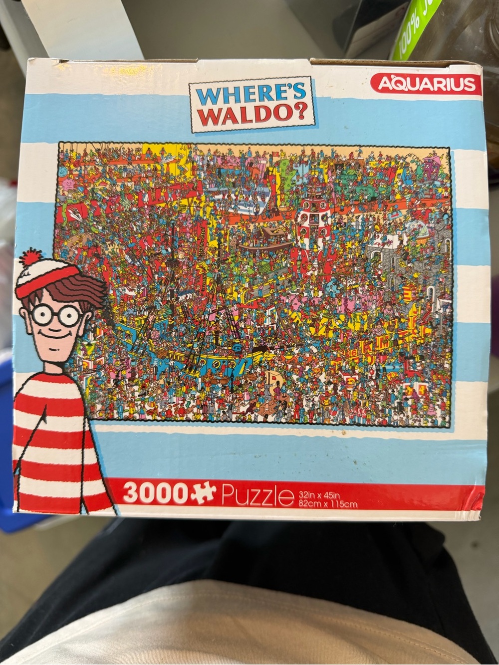 NEW!! Where's Waldo? 3000-Piece Puzzle by Aquarius - Blue/Red